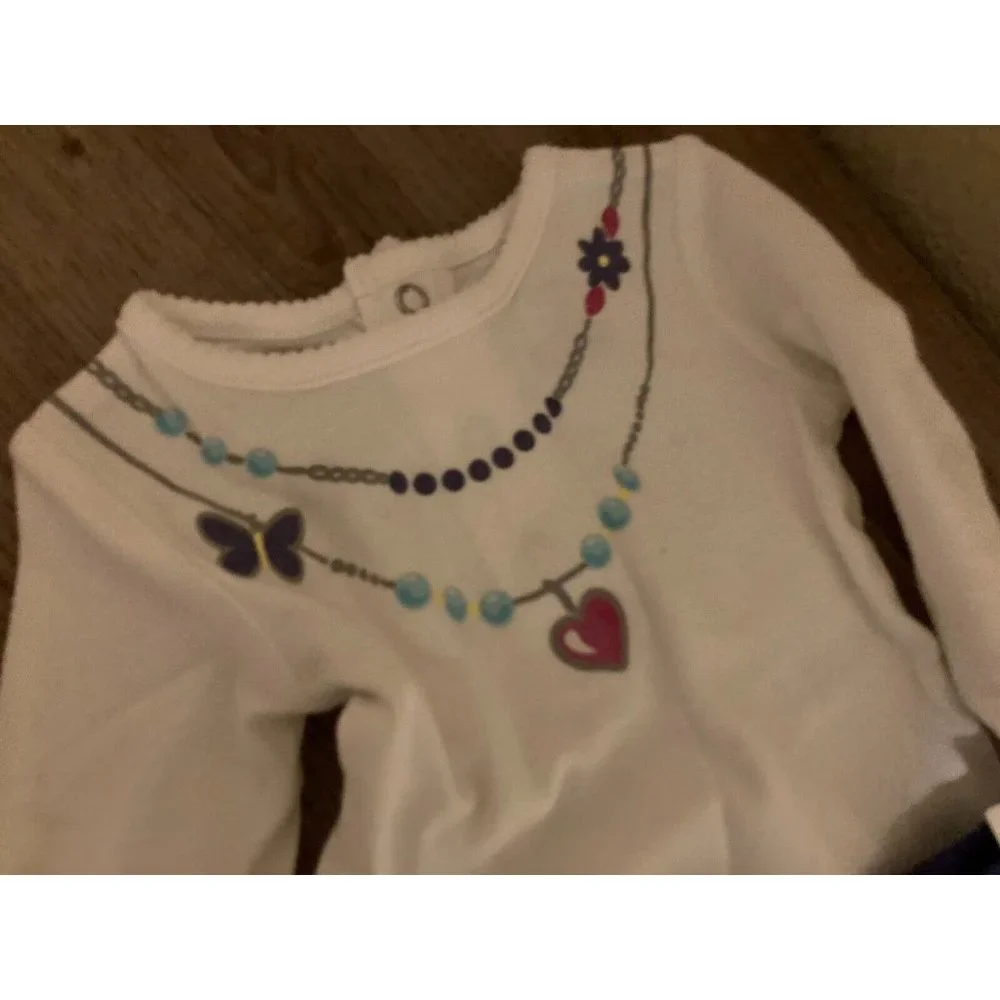 Carter's Long Sleeve Bodysuit Outfit Set 3 Months White Purple Tulle NWT Stripes